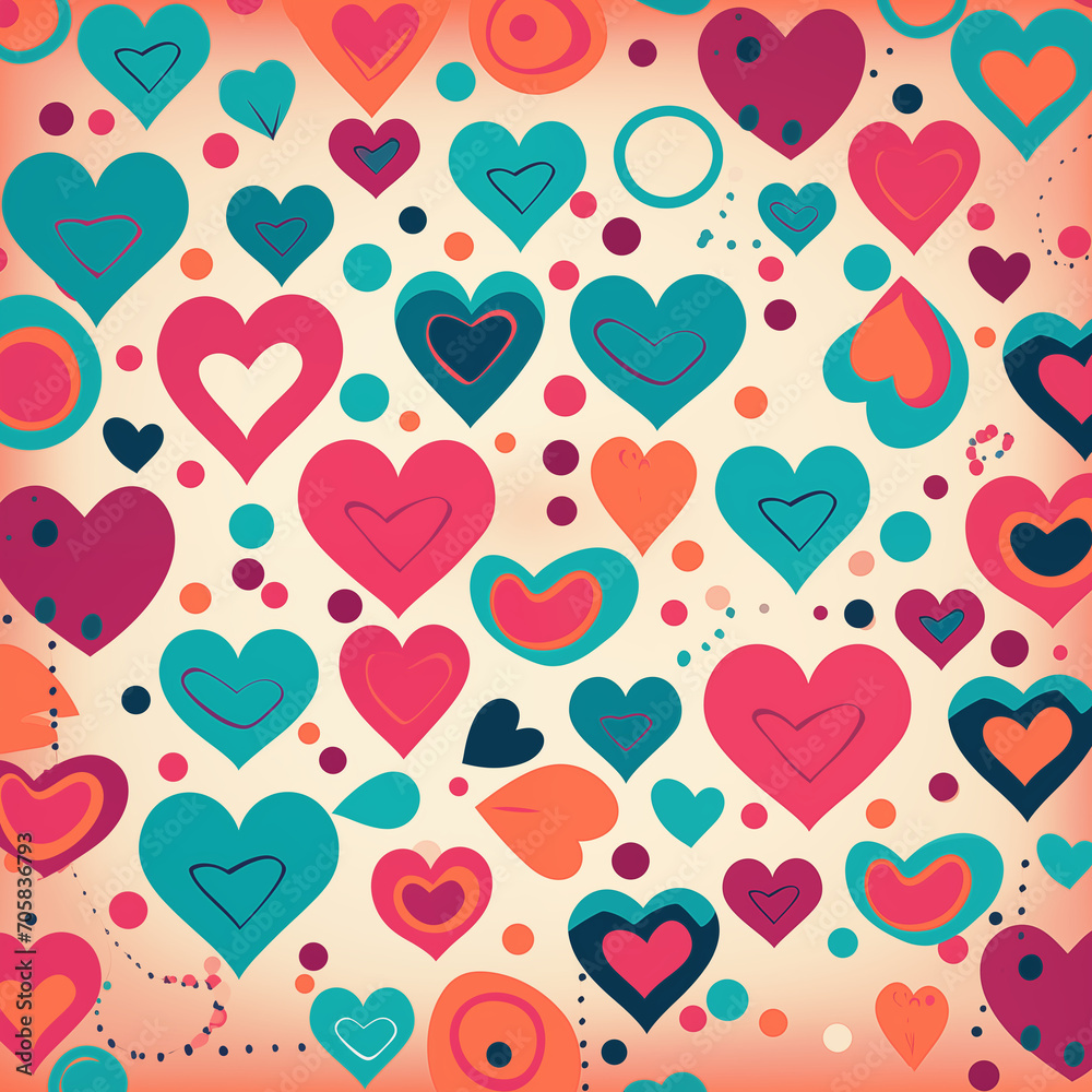 seamless pattern with hearts