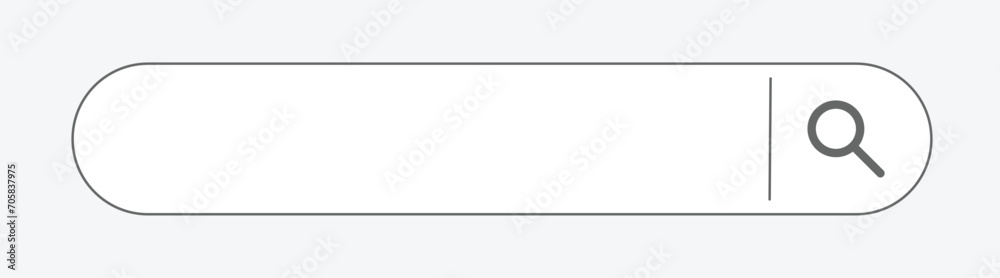 Simple search bar as part of user interface design. Vector illustration.
Simple search bar as part of user interface design. Vector illustration.