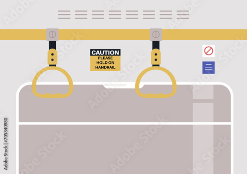 The ubiquitous presence of handrails and safety stickers in public transport systems serves as silent guardians, ensuring the safety of commuters during their daily journeys