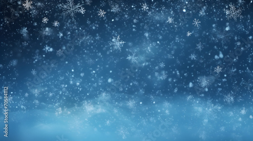Snow falling  Christmas background