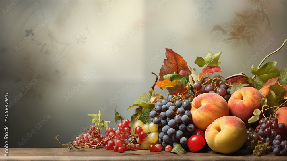 Farbenfrohes Früchteparadies: Äpfel und Trauben in ihrer Pracht - Apfel - Trauben - Obstkorb -Generative KI Farbenfrohes Früchteparadies: Äpfel und Trauben in ihrer Pracht - Apfel - Trauben - Obstkorb -Generative KI