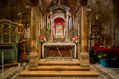 St Isidore Chapel (Cappella di Sant'Isidoro) at the byzantine styled San Marco church in Venice, Italy
