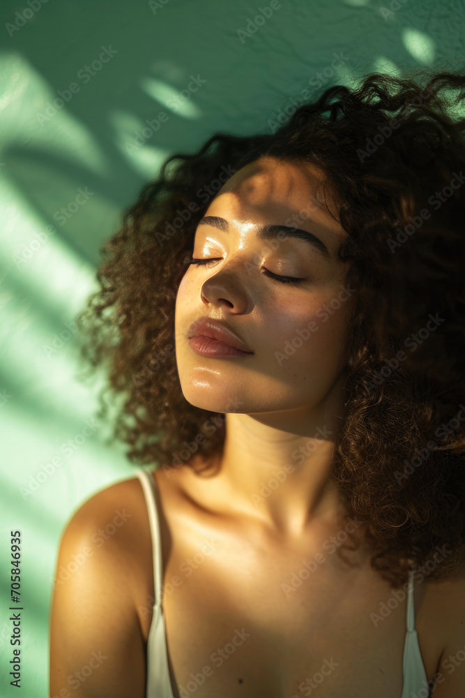 Fototapeta premium Gentle Touch: Calm Morning Massage in Nature