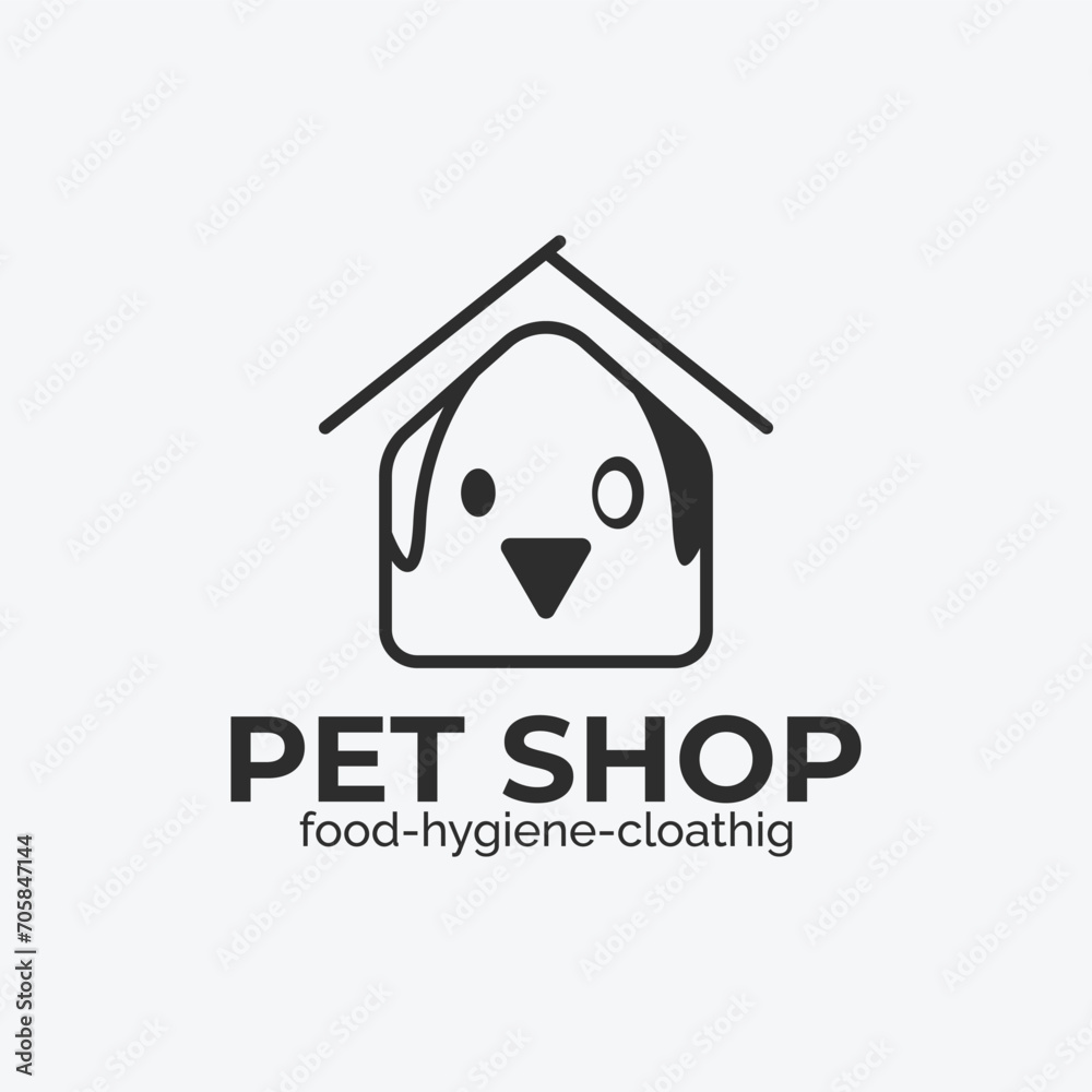 Pet shop logo simple design, icon pet shop minimalist Pet shop logo simple design, icon pet shop minimalist