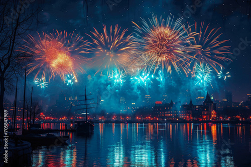 Vibrant Fireworks Festivity