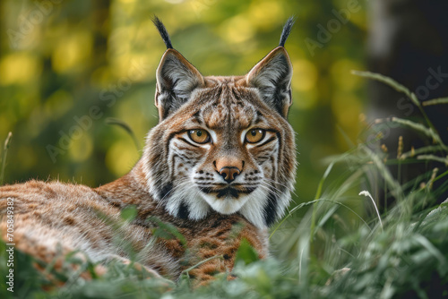 The majestic gaze of a Lynx in its natural habitat
