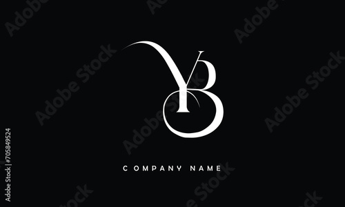 BY, YB, B, Y Abstract Letters Logo Monogram