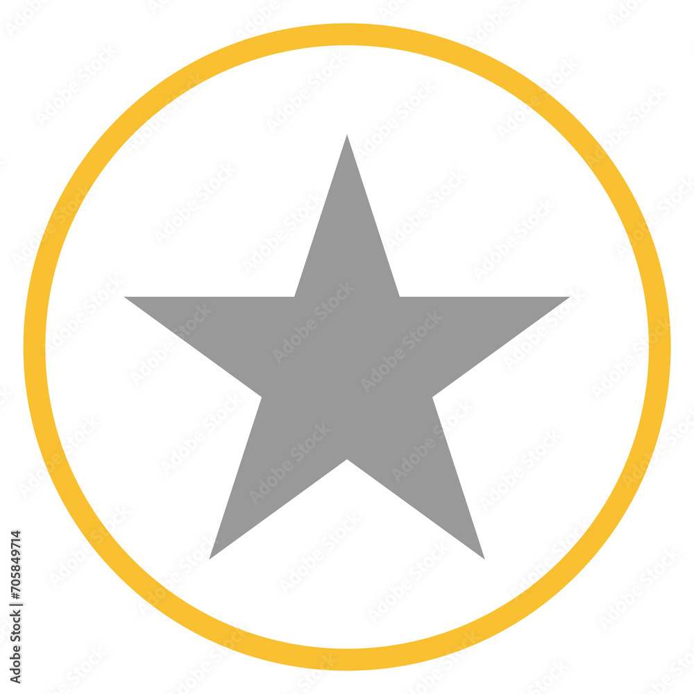 Button grau orange mit Stern Icon: Favorit oder Auszeichnung Button grau orange mit Stern Icon: Favorit oder Auszeichnung
