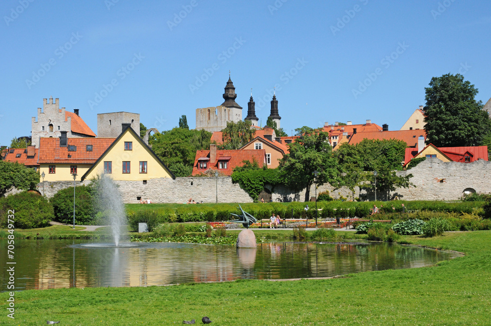 Sweden, the old and picturesque city of visby