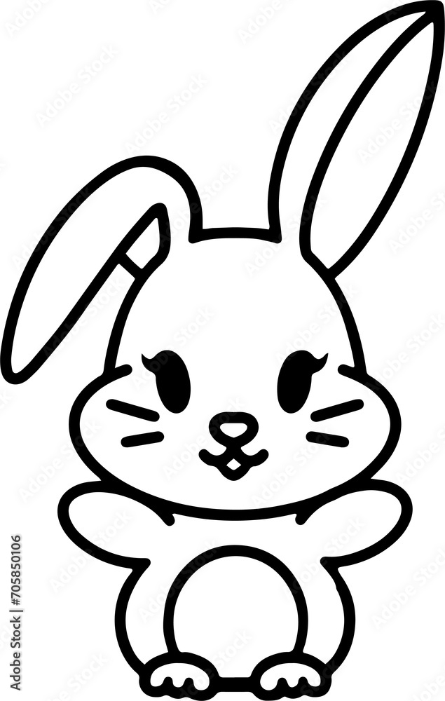 Cute Rabbit Simple Cartoon Cute Rabbit Simple Cartoon