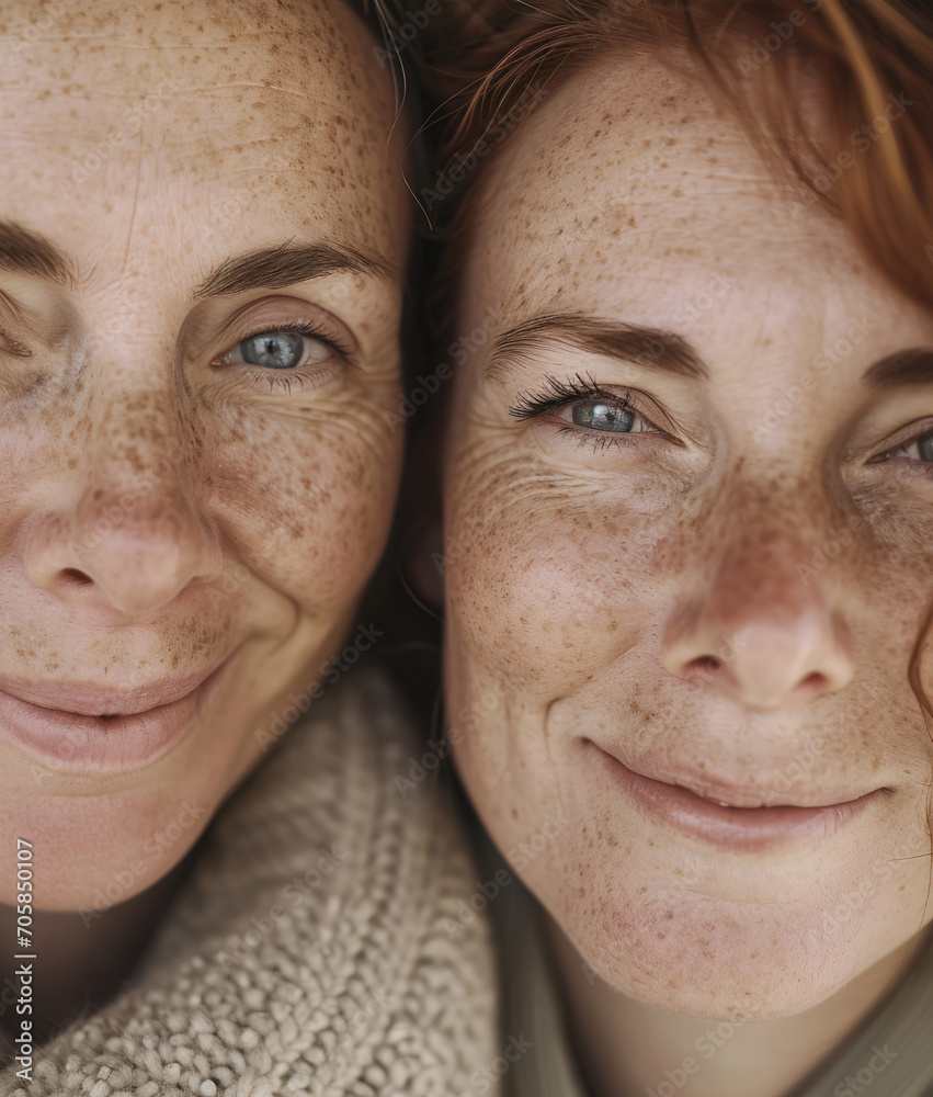 Portrait of beautiful smiling twin sisters Portrait of beautiful smiling twin sisters