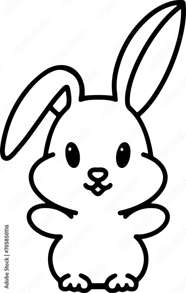 Cute Rabbit Simple Cartoon Cute Rabbit Simple Cartoon