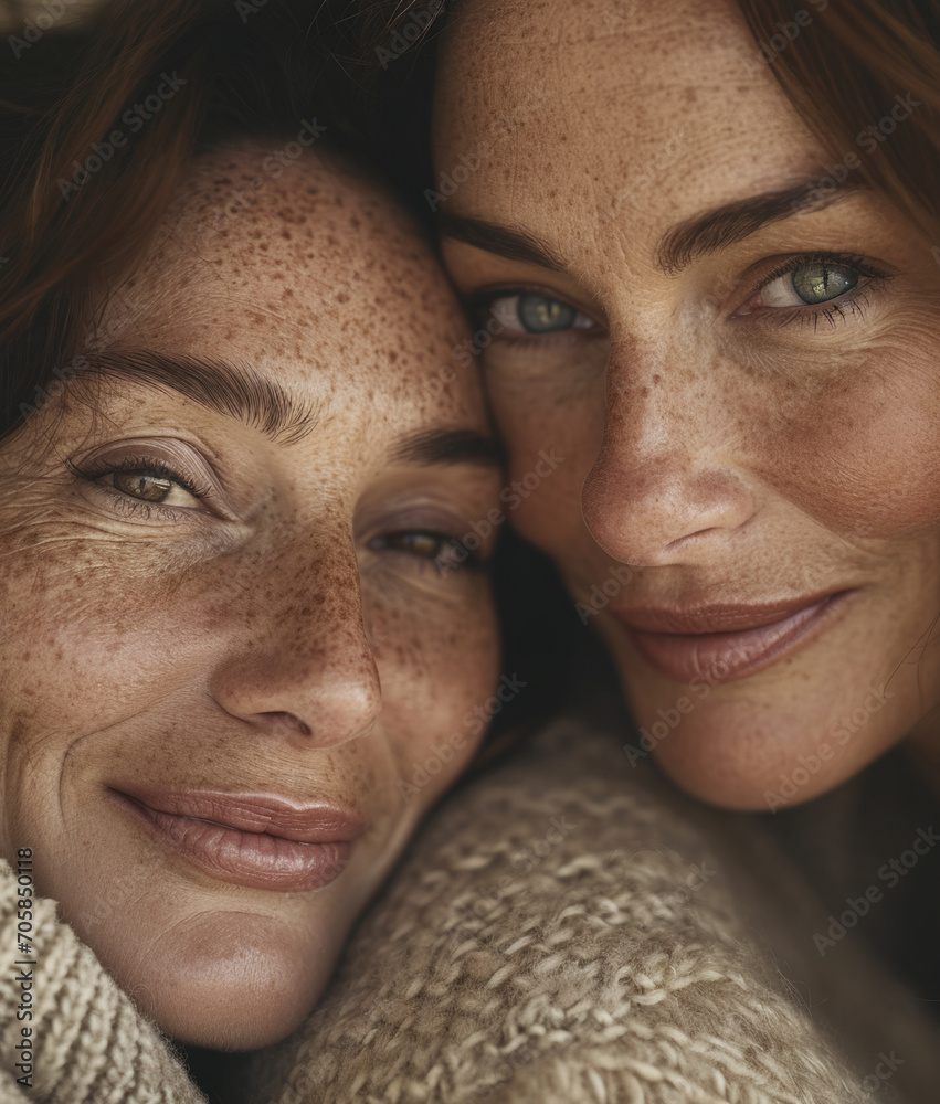 Portrait of beautiful smiling sisters Portrait of beautiful smiling sisters