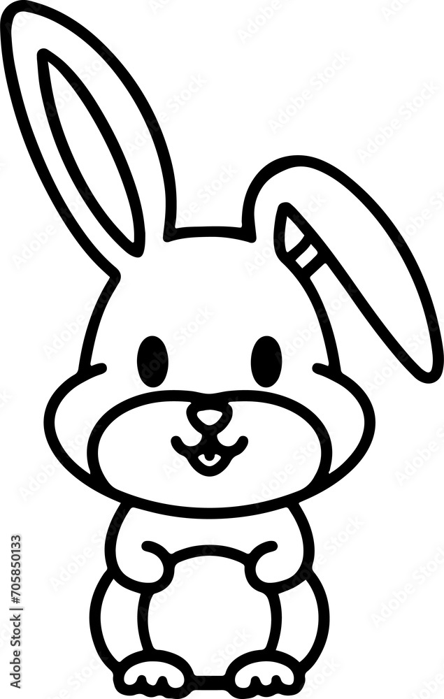 Cute Rabbit Simple Cartoon Cute Rabbit Simple Cartoon