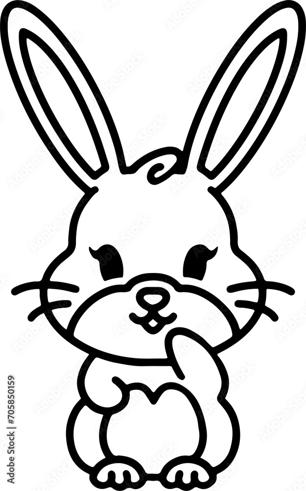 Cute Rabbit Simple Cartoon Cute Rabbit Simple Cartoon