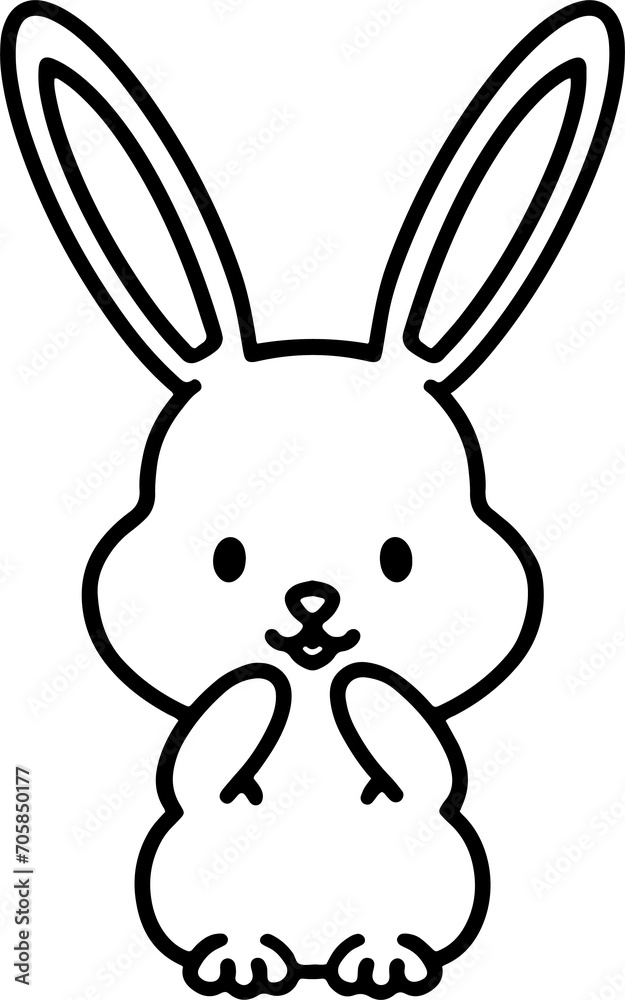 Cute Rabbit Simple Cartoon Cute Rabbit Simple Cartoon