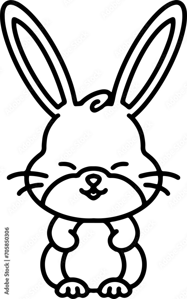 Cute Rabbit Simple Cartoon Cute Rabbit Simple Cartoon