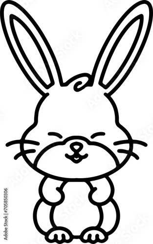 Cute Rabbit Simple Cartoon © lineartestpilot