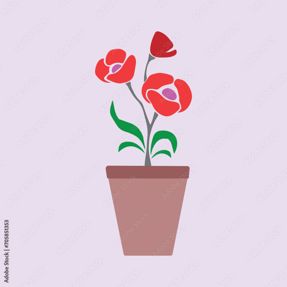 Flower & leaf top floral design vector illustration 


