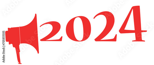 Red 2024 Megaphone