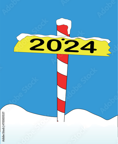 North Pole 2024 Sign
