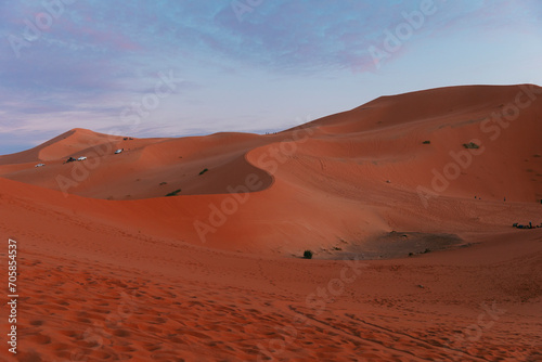Sand dunes in the Sahara Desert  Merzouga  Morocco
