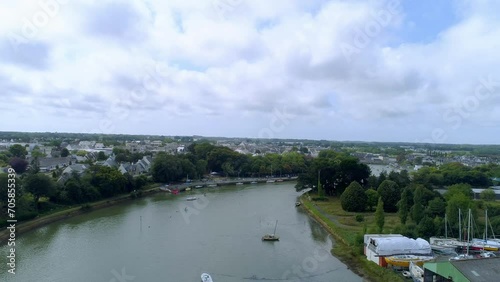 brittany aerial Pont l Abee, France photo