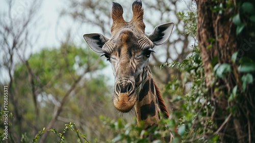 giraffe in the zoo