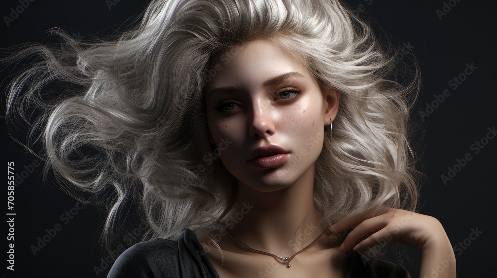 woman with beautiful hair , Hair dyeing woman with beautiful hair , Hair dyeing