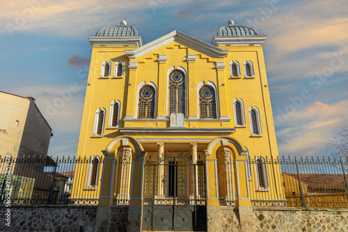 Great Synagogue exterior (edirne buyuk sinangog) view in Edirne City of Turkey. photo