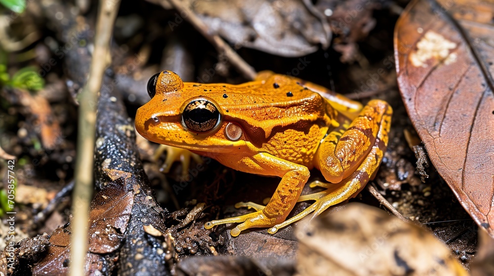 Naklejka premium frog on the ground