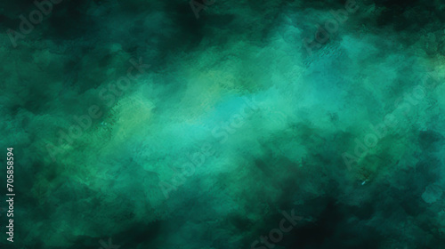 Green and black natural watercolor paint, on textured canvas, dark emerald, minimalist background. Web design banner concept © MD Media