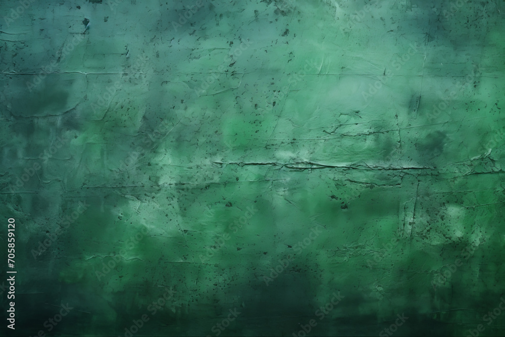 Obraz premium Green and dark concrete wall texture, background. Watercolor, wash, natural tones of nature. Echo background