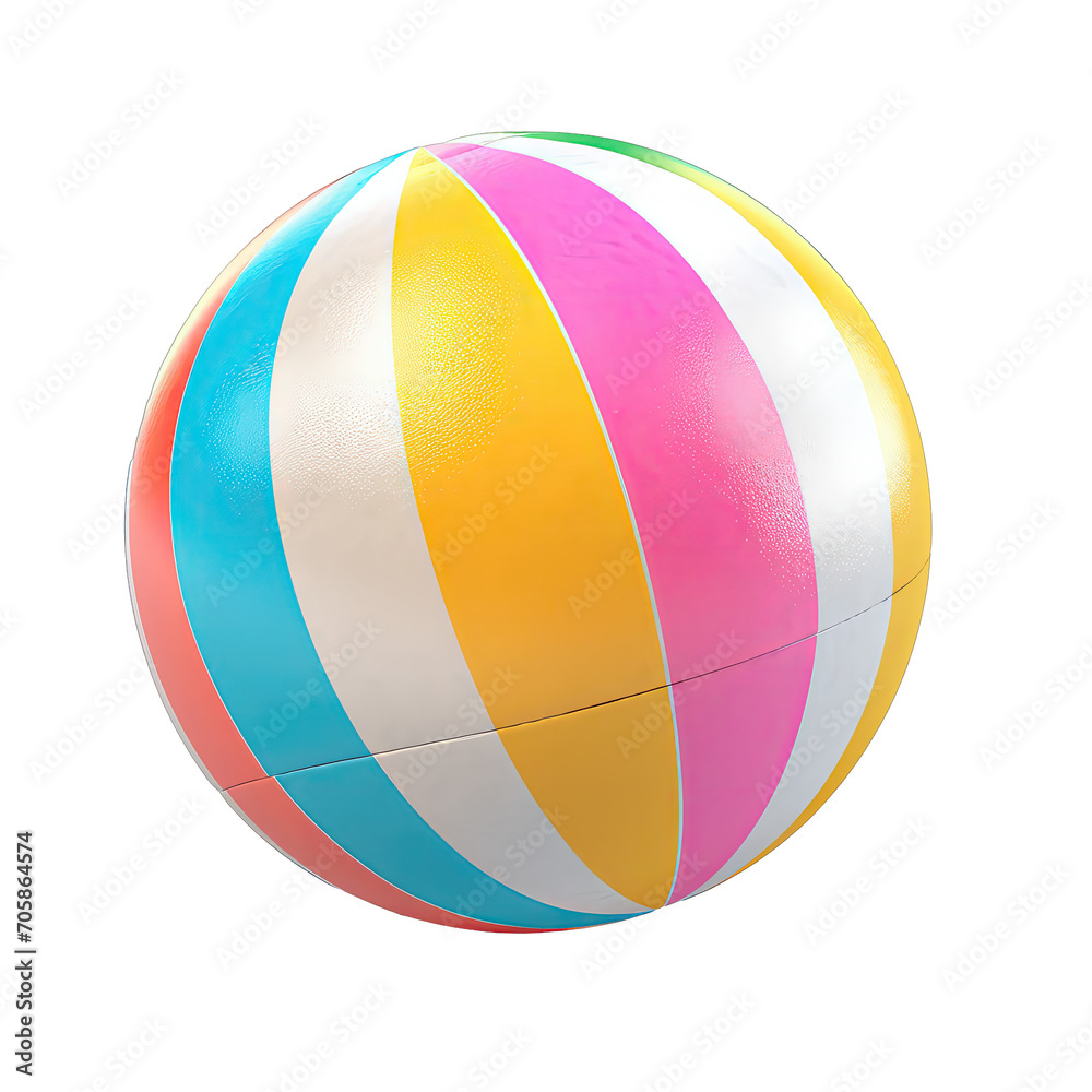 Beach ball, Sports and games at the beach, isolated on transparent background
