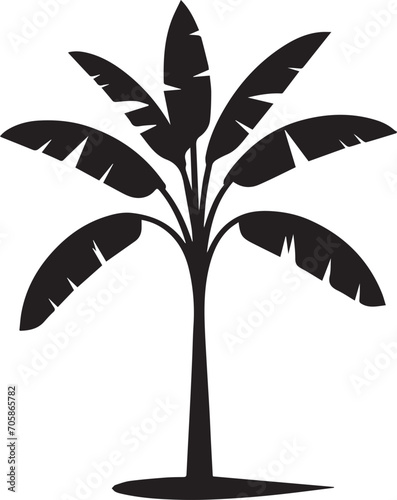 Tree silhouette editable vector illustration for logo icon isolated over white background