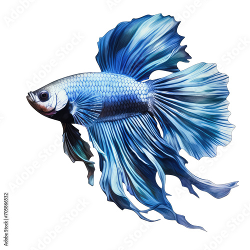 Betta fish - colorful fighting fish on transparent background © minhnhat