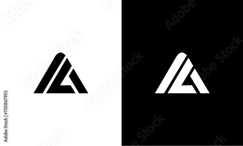 A L initial line triangle logo