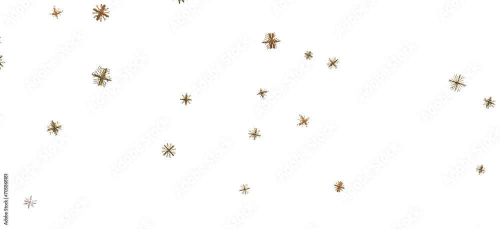 Snowflake Cascade: Mesmerizing 3D Illustration Depicting Descending Christmas Snowflakes Snowflake Cascade: Mesmerizing 3D Illustration Depicting Descending Christmas Snowflakes