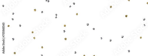 Celestial Cascades: 3D Illustration Conjures a Rainfall of Gold Stars