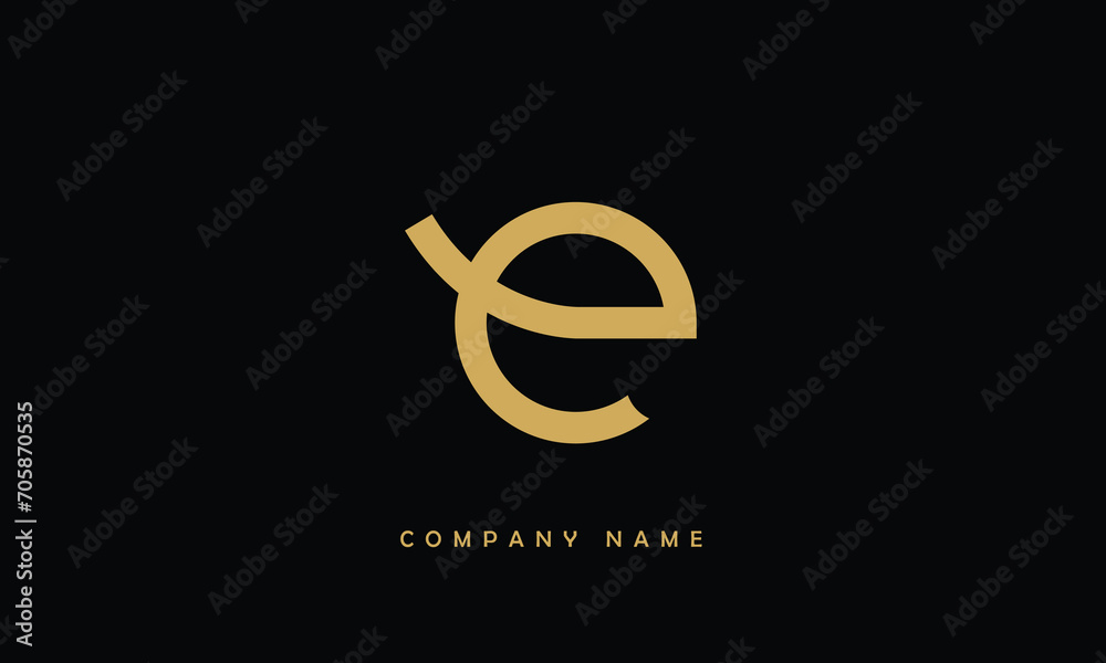 Obraz premium E, E Abstract Letter Logo Monogram