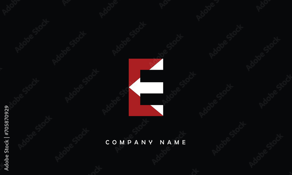 E, E Abstract Letter Logo Monogram