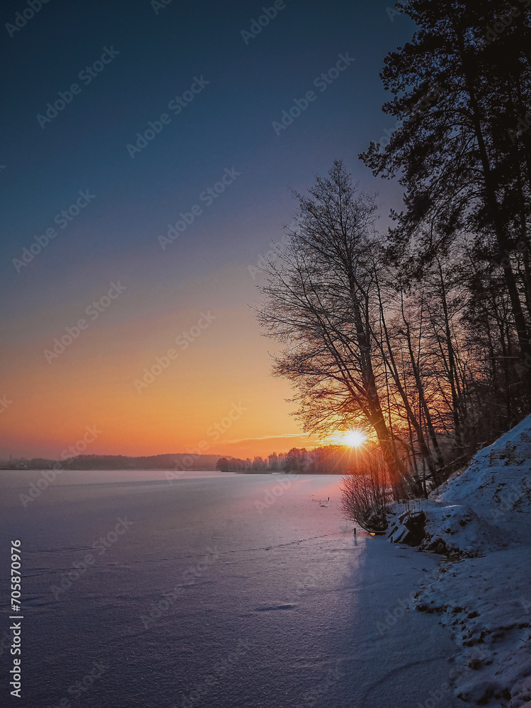 sunrise over the river