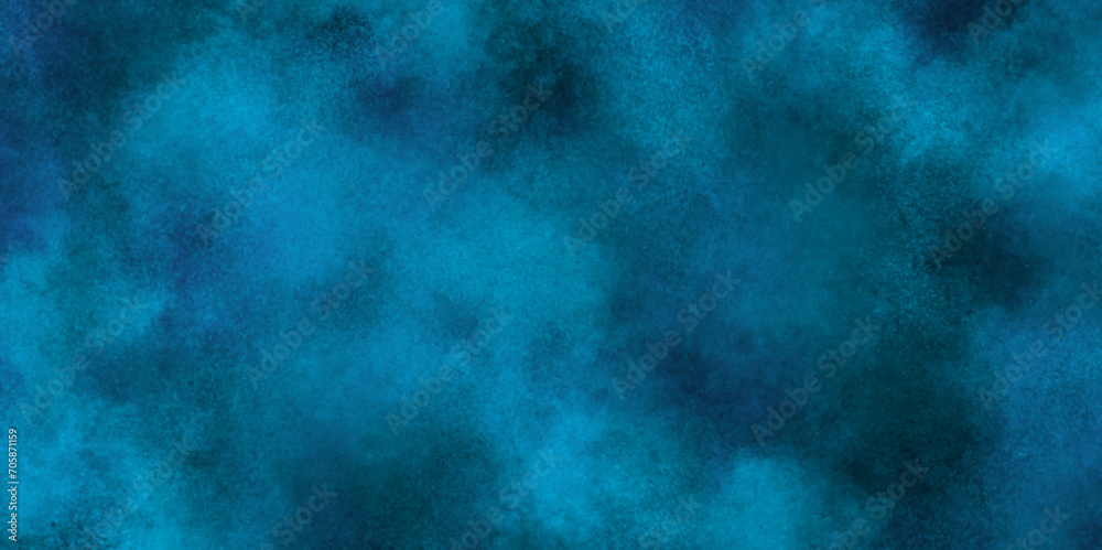 Art rough stylized blue grunge texture banner With scratches, old grunge blue texture of wall cement surface, Creative paint gradients, splashes and stains for presentation and cover.