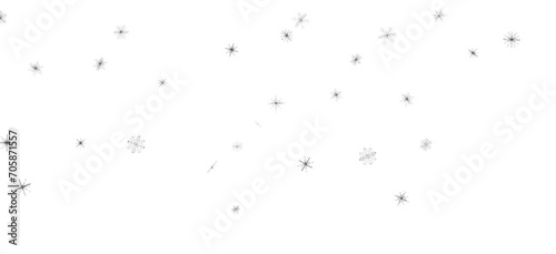 Snowflake Cascade: Mesmerizing 3D Illustration Depicting Descending Christmas Snowflakes © vegefox.com