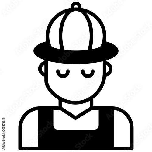 Hunter solid glyph icon