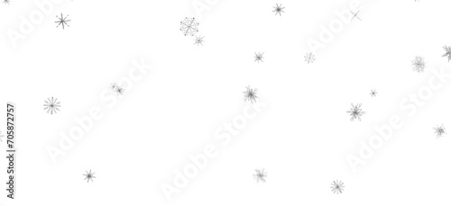 Whirling Snowflakes  Enthralling 3D Illustration of Falling Festive Snow Crystals
