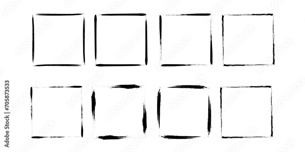 Set of vector Grunge frames illustration on transparent background. Set of vector Grunge frames illustration on transparent background.