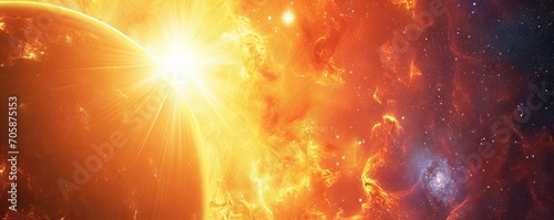 captivating sunbeams dance through the cosmic void, Generative AI