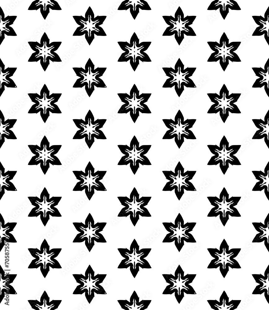 Fototapeta premium Black seamless abstract pattern. Overlay for background and backdrop. Ornamental design. PNG graphic illustration with transparent background.