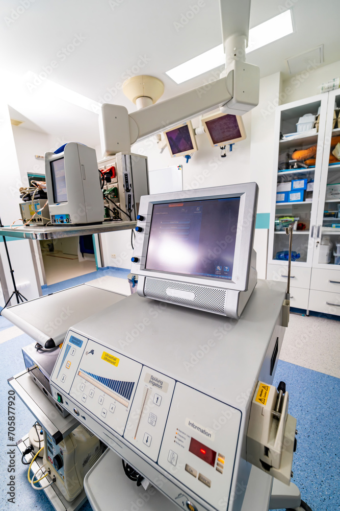 Interior of an empty hospital room. Recovery room with beds and comfortable medical. Interior of an empty hospital room. Recovery room with beds and comfortable medical.